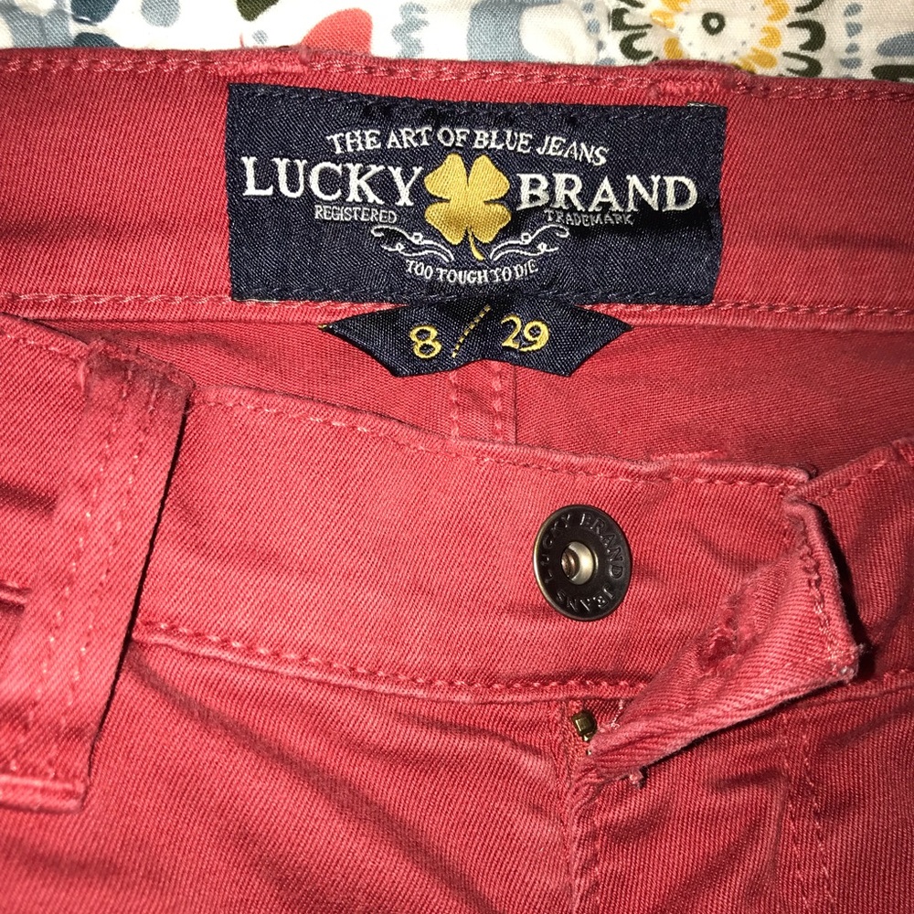 Lucky brand 8/29 red pants